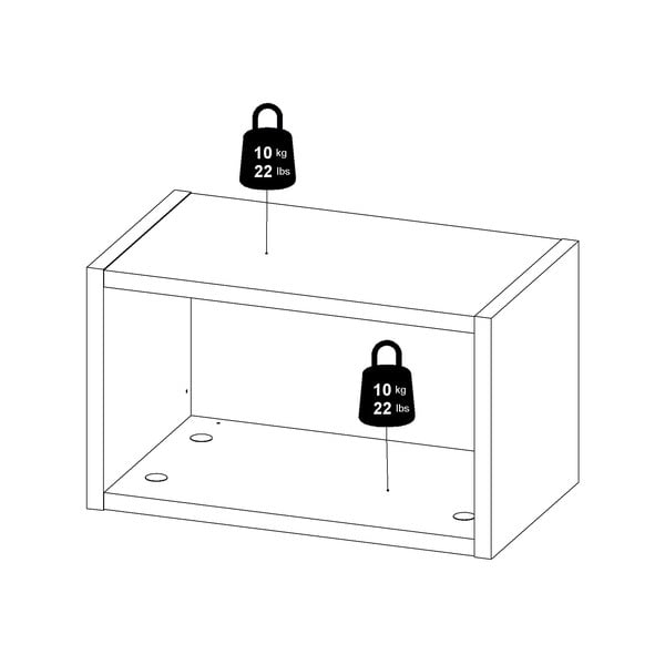 Poschodová polica v dekore duba v prírodnej farbe 44 cm Roomers – Tvilum-image-3
