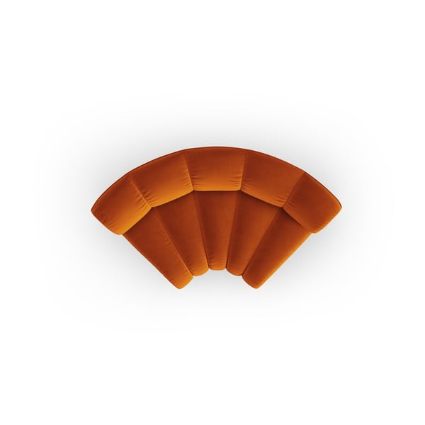 Zamatový modul pohovky v tehlovej farbe (variabilný roh) Lupine – Micadoni-image-2