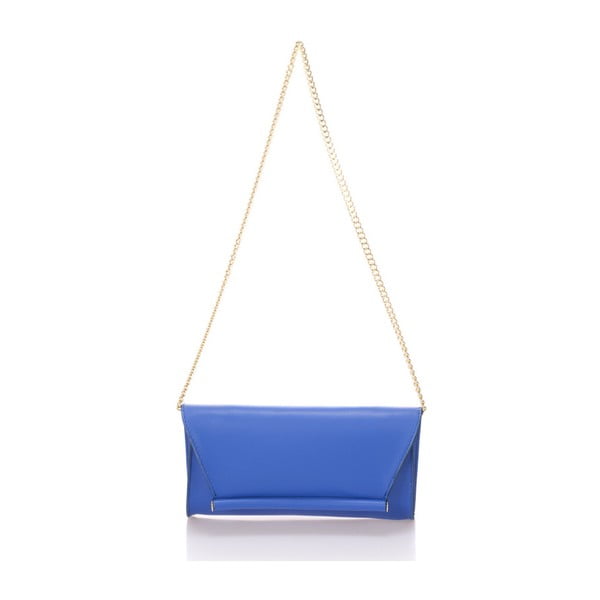 Modrá kožená listová kabelka Massimo Castelli Severa