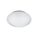 Biele guľaté stropné LED svietidlo Reality Putz, priemer 27 cm