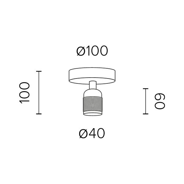 Čierne stropné svietidlo so zlatou objímkou Sotto Luce Uno-image-4