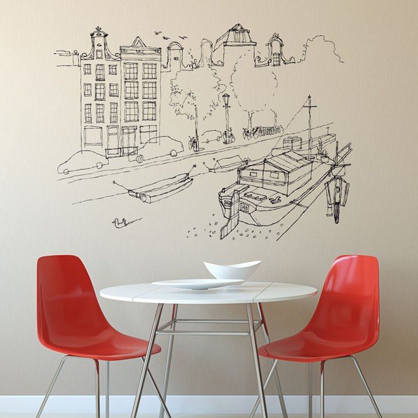 Samolepka Amsterdam, 58x80 cm