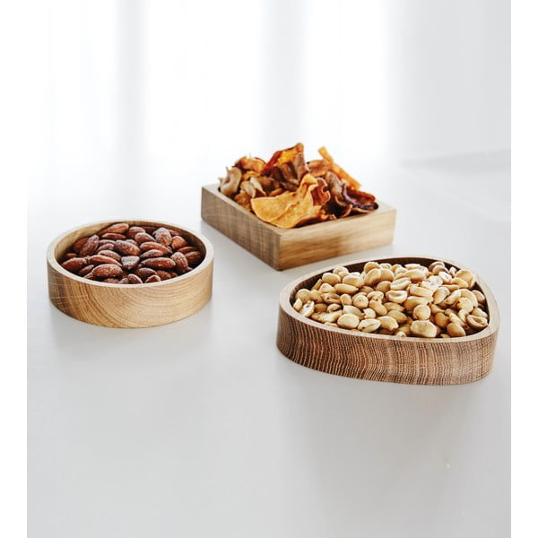 Dekoratívny drevený úložný box v prírodnej farbe ø 11x3 cm Circle S – LIND DNA-image-3