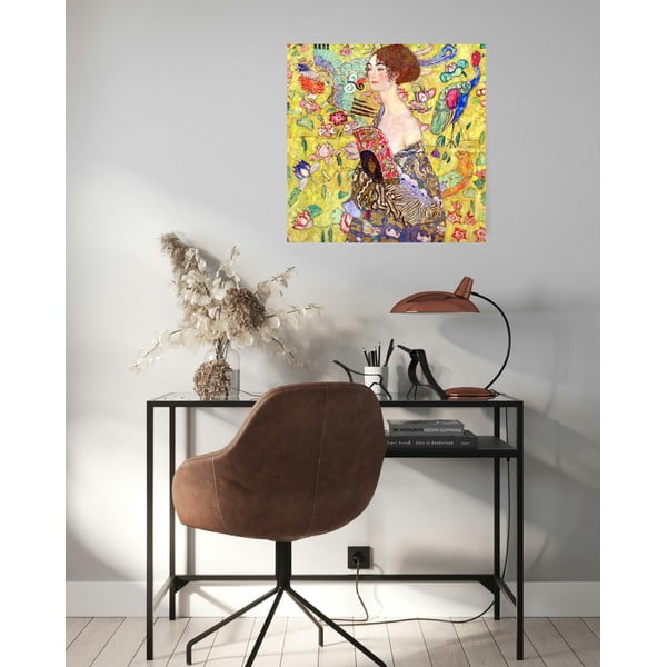 Reprodukcia obrazu Gustav Klimt - Lady with Fan, 60 × 60 cm-image-1