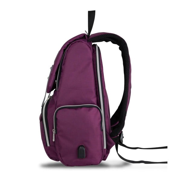 Fialový batoh pre mamičky s USB portom My Valice MOTHER STAR Baby Care Backpack-image-1