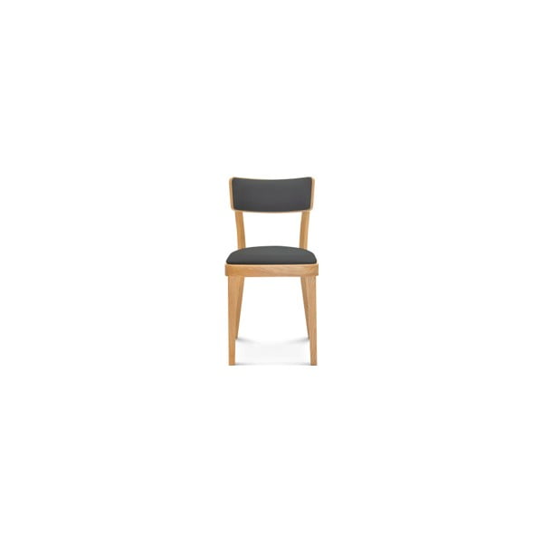 Drevená stolička so sivým čalúnením Fameg Lone