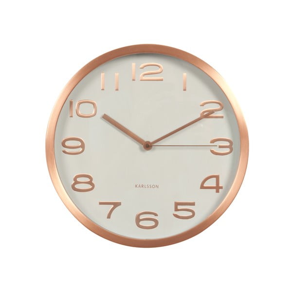 Biele hodiny Present Time Maxie Copper