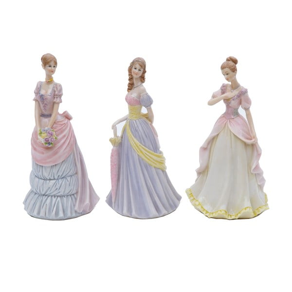 Sada 3 dekoratívnych sošiek Bolzonella Victorian Ladies