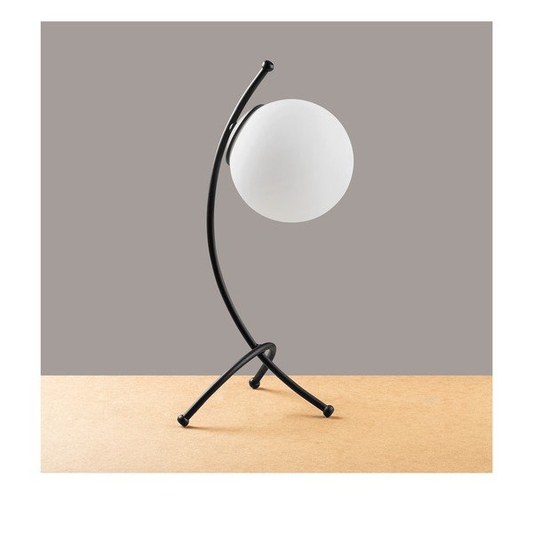 Čierno-biela stolová lampa so skleneným tienidlom (výška 43 cm) Yay – Opviq lights-image-2