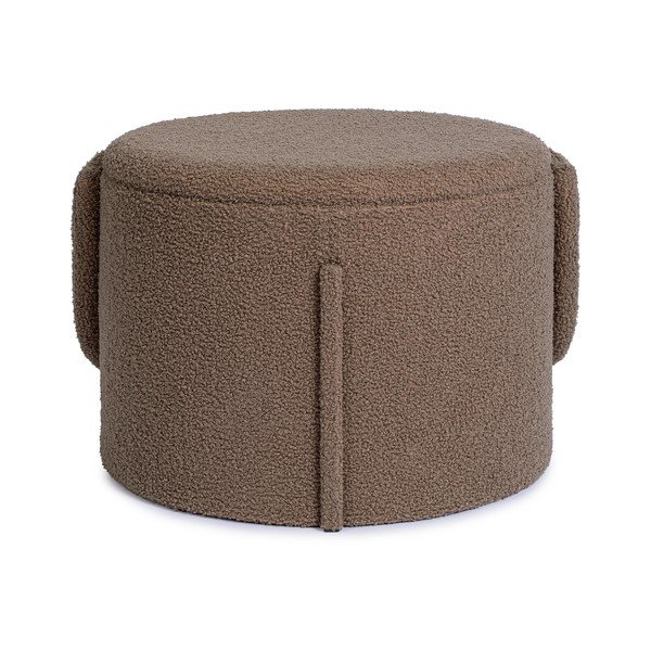 Taupe taburet z textílie buklé Anthea – Yes Everyday-image-4