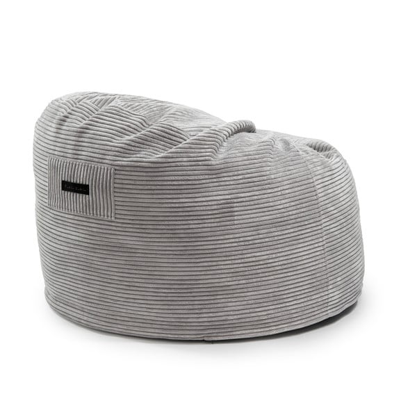 Svetlosivý menčestrový detský sedací vak Om 85 – SLOWDOWN-image-4