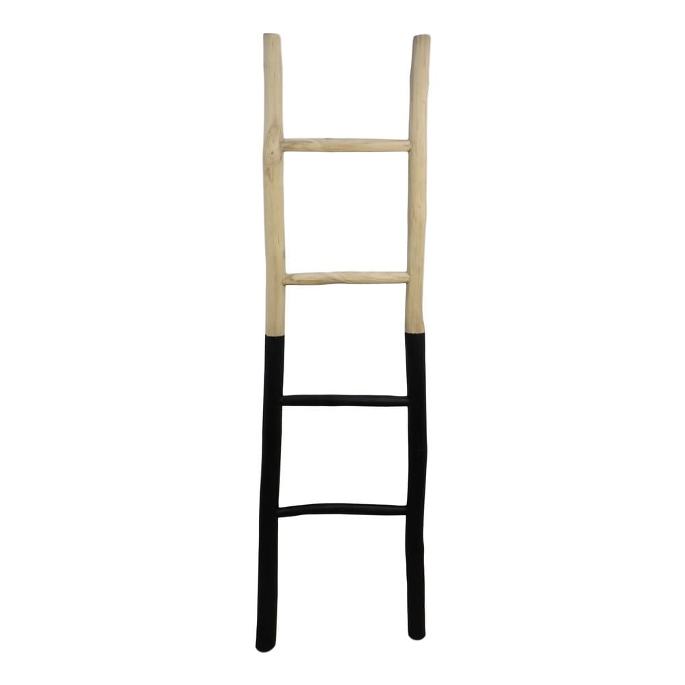Čierny dekoratívny rebrík z teakového dreva - HSM collection