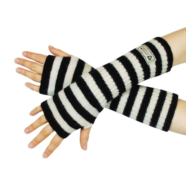 Čierno-biele návleky na ruky Santoro London Gorjuss Stripy Arm