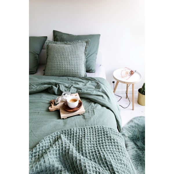 Ružový bavlnený dekoratívny vankúš Tiseco Home Studio Waffle, 45 x 45 cm-image-2