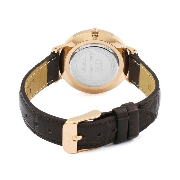 Dámske hodinky s koženým remienkom a detailmi ružovozlatej farby Daniel Wellington Petite York, ⌀ 32 mm-image-1