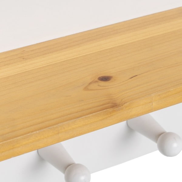 Biely nástenný vešiak s poličkou – Casa Selección-image-4