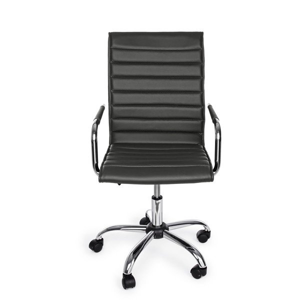 Tmavosivá kancelárska stolička z imitácie kože Perth – Yes Everyday-image-2