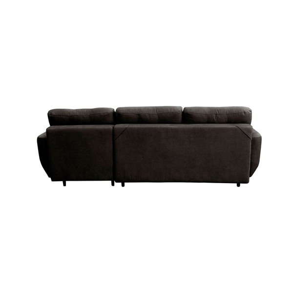 Tmavosivá rozkladacia pohovka s čiernymi nohami Mazzini Sofas Hortensia, ľavý roh-image-3