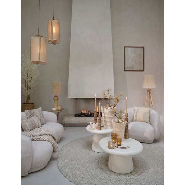 Biely okrúhly konferenčný stolík ø 70 cm Kulona – Light & Living-image-1