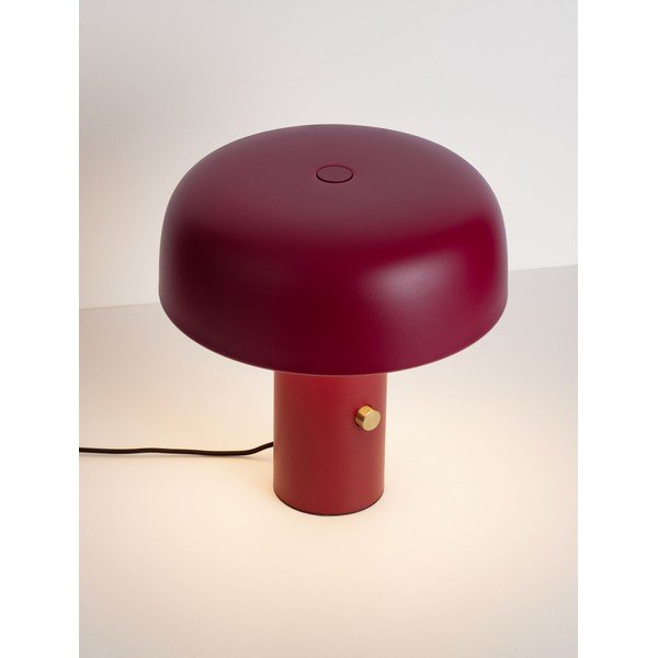 Vínovočervená kovová LED stolová lampa so stmievačom (výška  31 cm) Noelia – Nova Luce-image-4