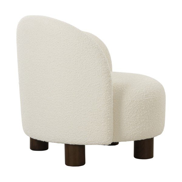 Biele kreslo z textílie buklé Honolulu – House Nordic-image-4