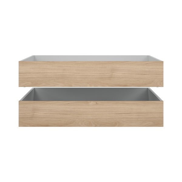 Zásuvky pod posteľ v prírodnej farbe v súprave 2 ks 90x190/140x190 cm Naia – Tvilum-image-2