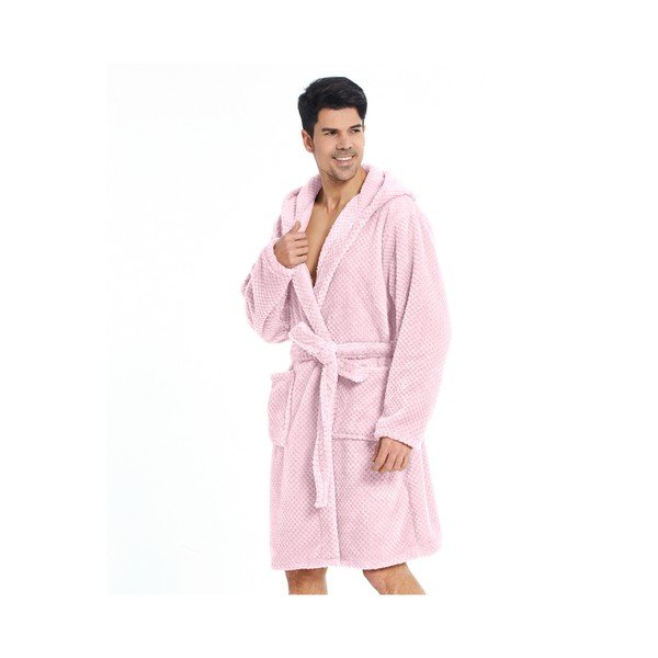 Svetloružový unisex župan z mikrovlákna DecoKing Sleepyhead, veľ. XL-image-1