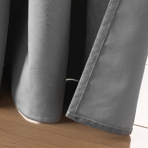 Antracitový zamatový záves 140x260 cm Olympe – douceur d'intérieur-image-4