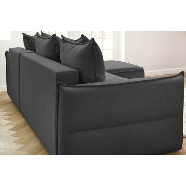 Tmavosivá rozkladacia rohová pohovka (pravý roh) Leon – Bobochic Paris-image-1