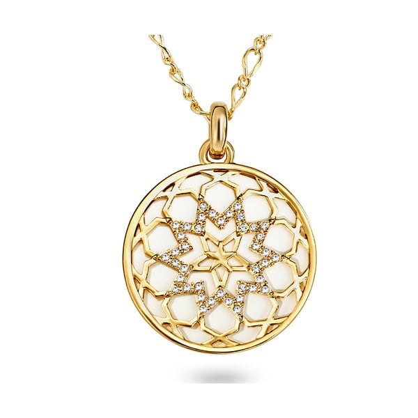 Pozlátený náhrdelník s krištáľmi Swarovski Saint Francis Crystals Divina