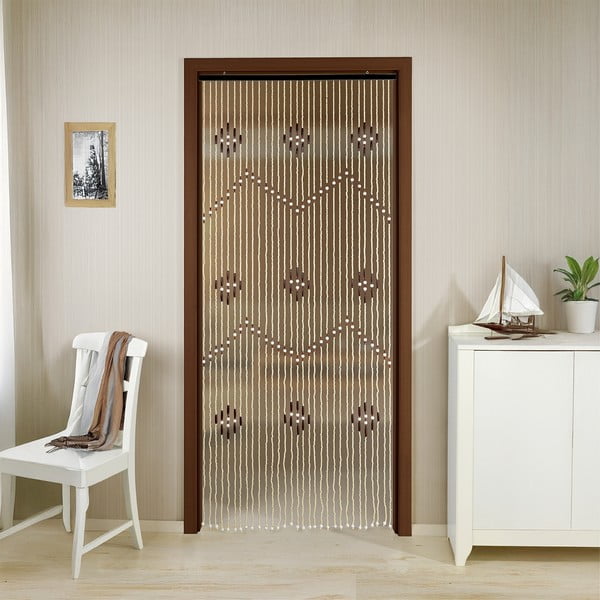 Bambusový záves do dverí v prírodnej farbe 90x200 cm – Maximex-image-1