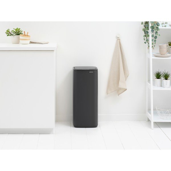 Tmavosivý dotykový oceľový odpadkový kôš 30 l Bo Touch – Brabantia-image-1