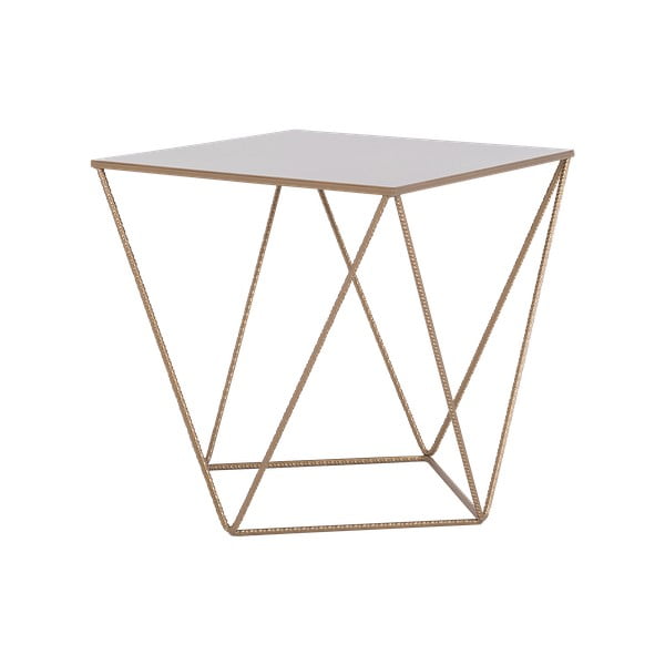 Odkladací stolík v zlatej farbe Custom Form Daryl, 60 × 60 cm