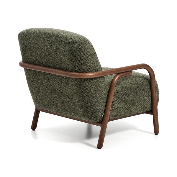 Tmavozelené ženilkové kreslo Sylo – Kave Home-image-4