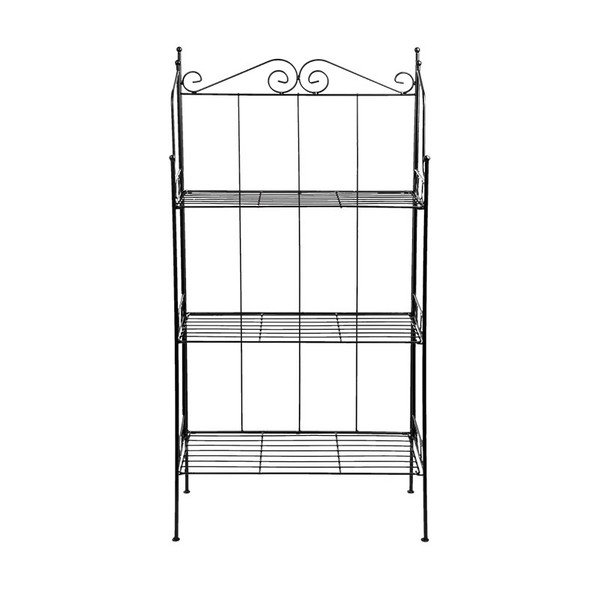 Trojposchodový čierny kovový regál Esschert Design-image-3
