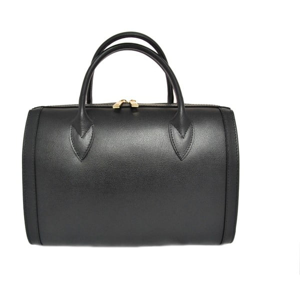 Čierna kožená kabelka Giusy Leandri Mona