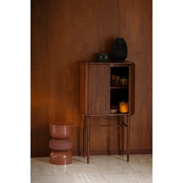 Hnedá skrinka v dekore orecha s posuvnými dverami 62x125x45 cm Morrison – Dutchbone-image-1