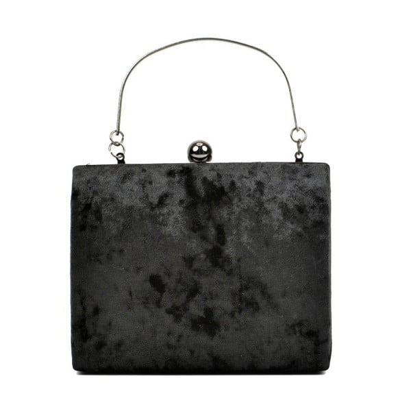 Čierna listová kabelka z umelého hodvábu Anna Luchini Mesmer