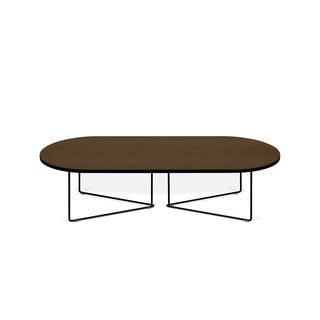 Konferenčný stolík s orechovou dyhou TemaHome Oval