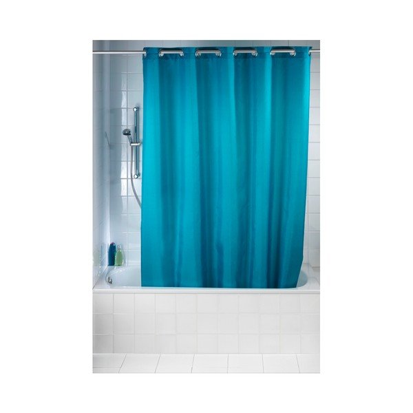 Petrolejovomodrý sprchový záves Wenko Comfort Flex, 180 × 200 cm-image-2