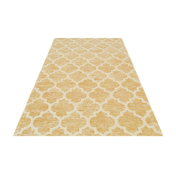 Ručne tuftovaný žltý koberec Bakero Diamond, 183 × 122 cm-image-3