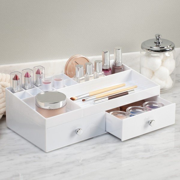 Biely organizér s 2 zásuvkami InterDesign Cosmetic-image-1