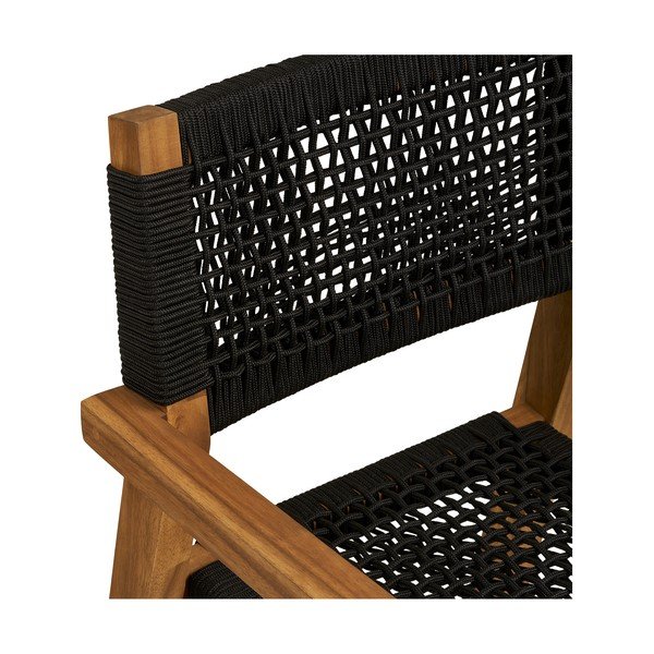 Čierna drevená záhradná stolička Anzio – House Nordic-image-1