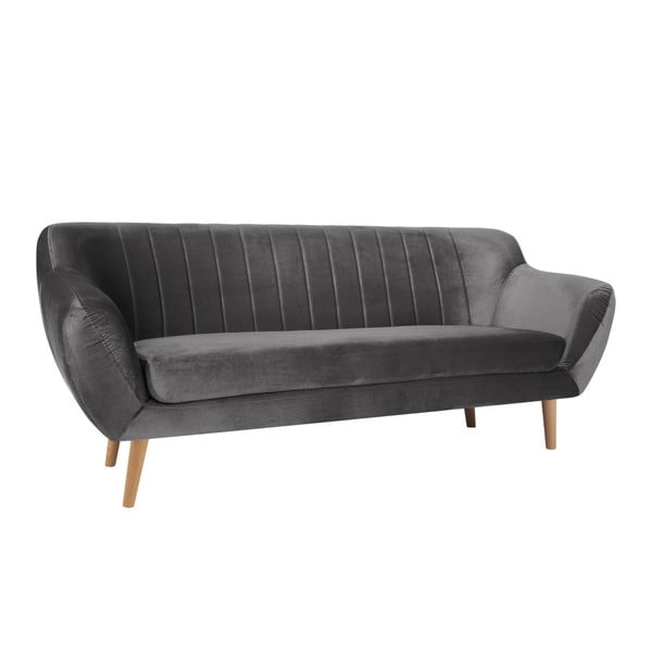 Sivá trojmiestna pohovka Mazzini Sofas Benito-image-3