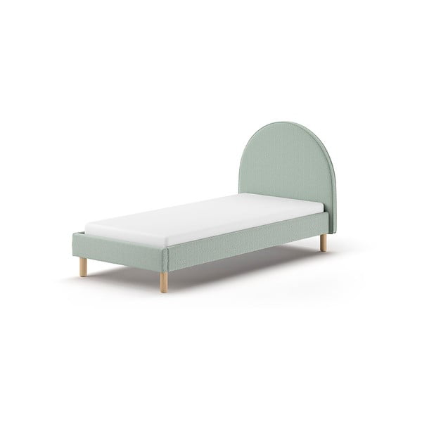 Zelená čalúnená jednolôžková posteľ s roštom 90x200 cm MOON – Vipack