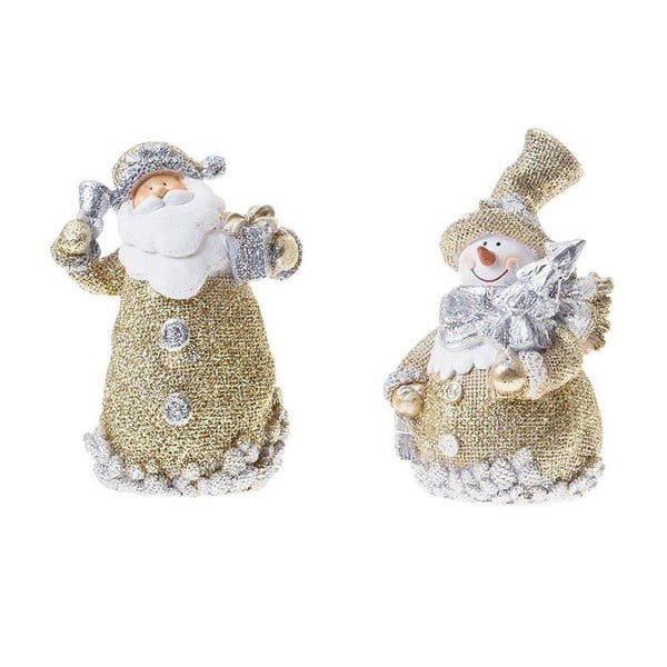 Sada dvoch kusov dekoratívnych sošiek InArt Santa