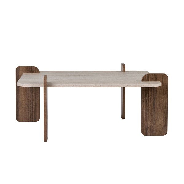 Béžový konferenčný stolík 90x90 cm Marais – Nordure-image-3