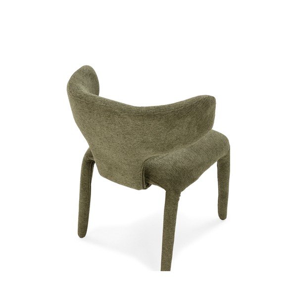 Zelené čalúnené jedálenské kreslo Maca – MOME-image-4