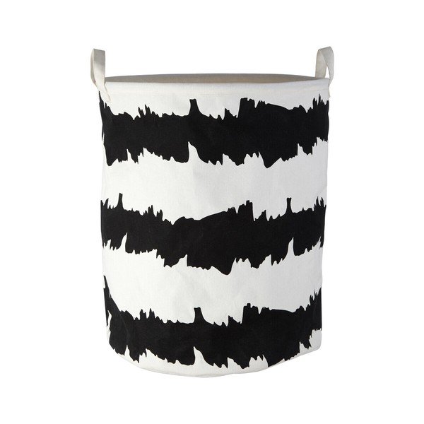 Čierno-biely látkový kôš na bielizeň Harga – Premier Housewares