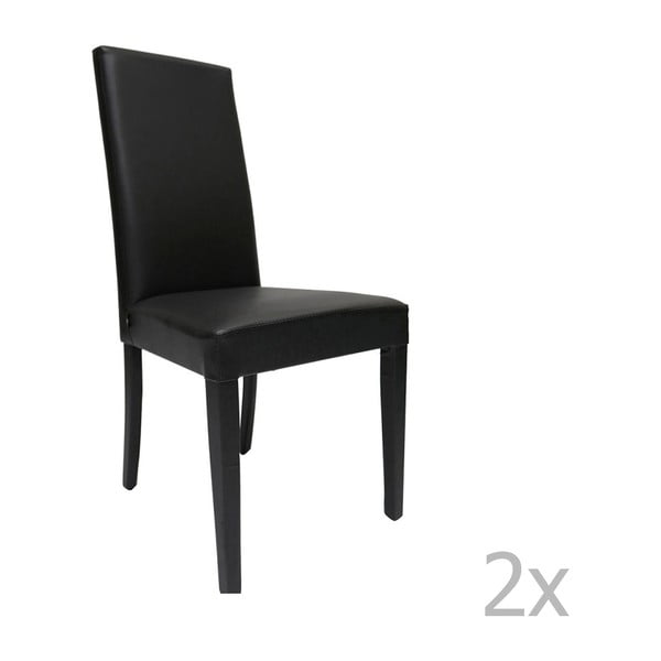 Sada 2 čiernych stoličiek Eco